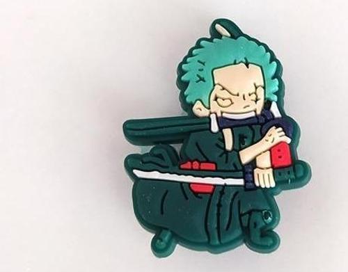 Zoro Anime Terlik Ayakkabı Süsü Silikon Kız Erkek Aksesuar 1 Adet