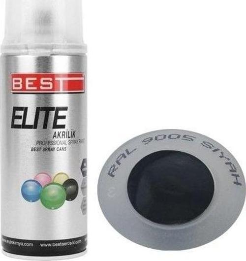 Elite Sprey Boya Parlak Siyah Ral9005 400Ml