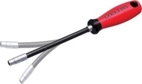 Flexible Süngülü Bits Tutucu Tornavida, Kırmızı, 6.3X160