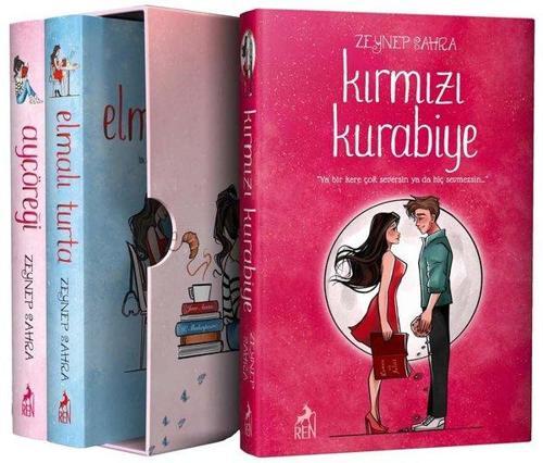Ayçöreği  -Elmalı Turta - Kırmızı Kurabiye Seti - 3 Kitap Takım