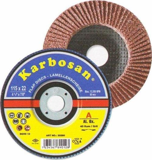 115 X 22 Alüminyum Oksit Flap Disk 80 Kum