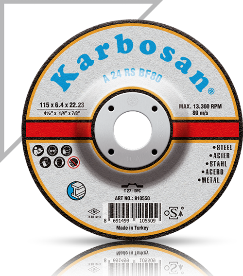 125X6.4X22.23 Nk Metal Taşlama Diski 910560 (A 24 Rs Bf80)