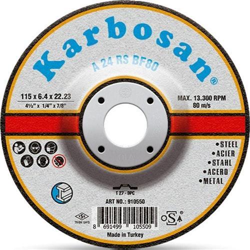 180X6.4X22.23 Nk Metal Taşlama Diski 910570 (A 24 Rs Bf80)