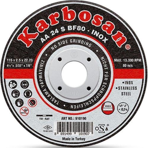 230X1.9X22.23 Inox Paslanmaz Çelik İnce Kesme Diski 910430 (Aa 36 R Bf80)