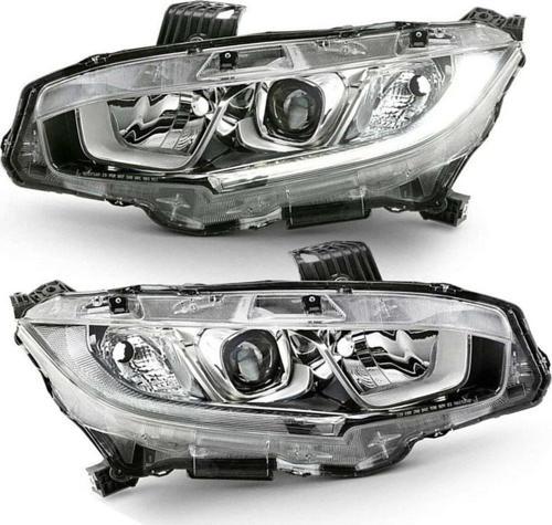 Honda Civic Ledsiz Motorlar Üstünde Sağ Sol Far Lamba 2016-2021