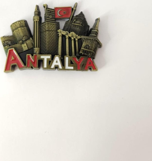 Antalya Görselli Metal Mıknatıslı Magnet Buzdolabı Süsü