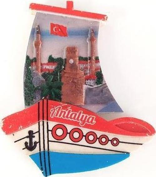 Gemi Görünümlü Magnet Buzdolabı Süsü Mıknatıslı Ev Dekor 