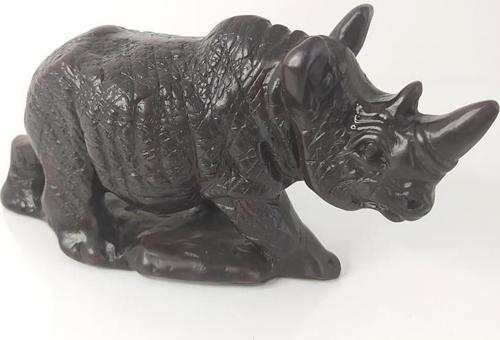 Gergedan Reçine Biblo Heykel Dekoratif Tasarım Masa Üstü Süsü