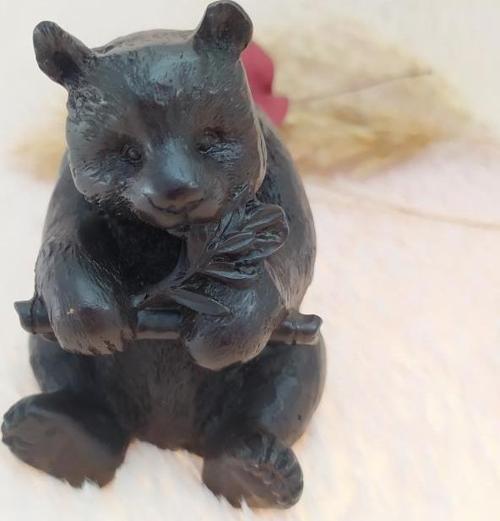 Hdmarketim Reçine  Siyah Biblo Ayıcık Heykel