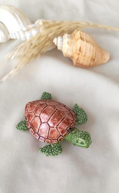 Kaplumbağa Caretta Caretta Mıknatıslı Magnet Buzdolabı Süsü Deniz Kamlumbağası