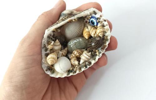 Magnet Deniz Kabuklu Buzdolabı Süsü Nazar Boncuklu Deniz Plaj Magnet 