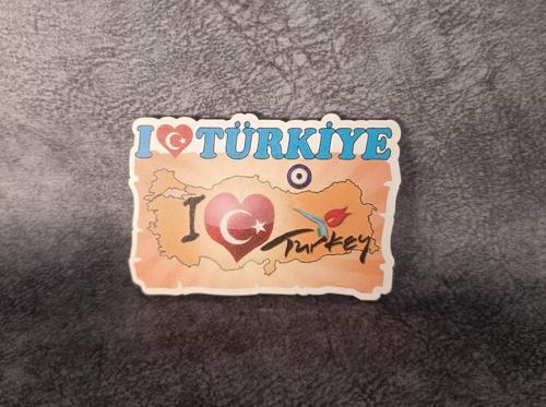 Magnet Harita Nazar Göz Turistik Buzdolabı Süsü Ahşap Magnet Mıknatıslı 