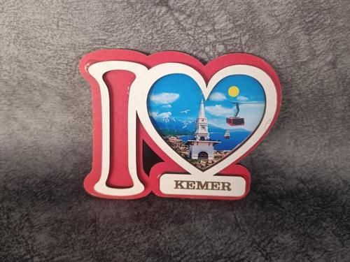 Magnet Kalp Dümen Gemi Kule Yelken Buzdolabı Süsü Ahşap Magnet 