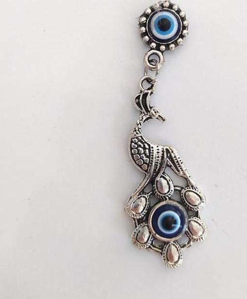 Tavus Kuşu Nazar Boncuklu Mıknatıslı Metal Magnet Buzdolabı Süsü