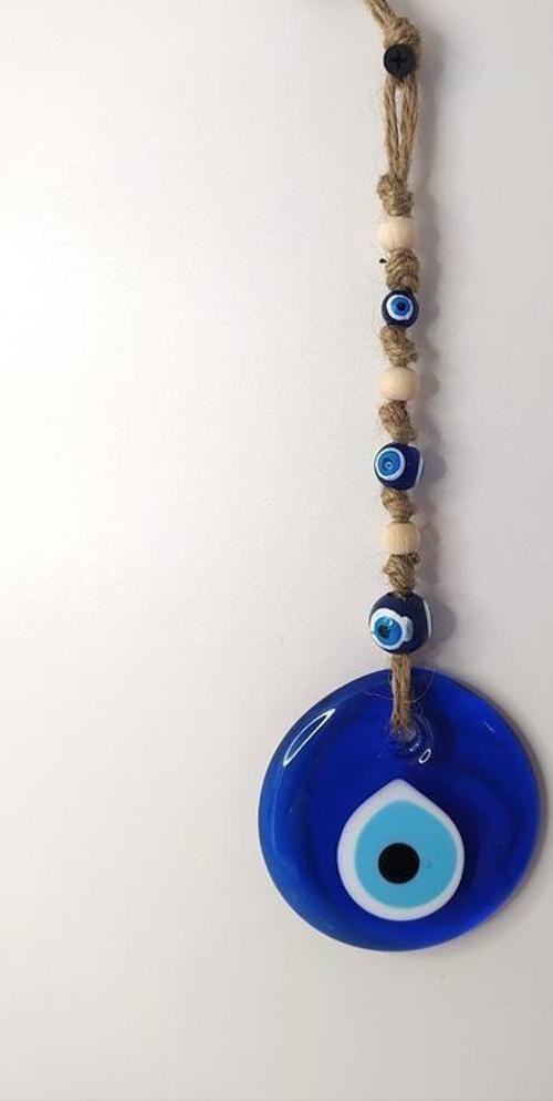 Cam Nazar Kötü Göz Kovucu Hand Made Ağaç Duvar Dekorasyonu Hasır Nazarlık Duvar Ağaç Ev Süsü