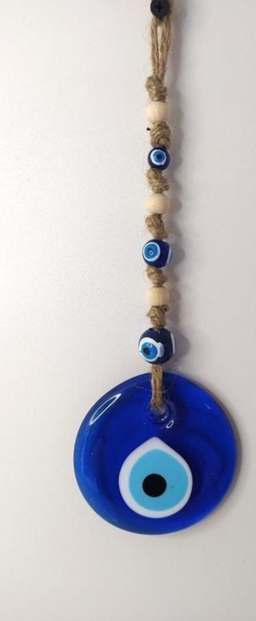 Cam Nazar Kötü Göz Kovucu Hand Made Ağaç Duvar Dekorasyonu Hasır Nazarlık Duvar Ağaç Ev Süsü