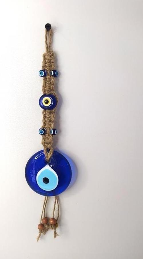 Cam Nazar Kötü Göz Kovucu Hand Made Ağaç Duvar Dekorasyonu Hasır Nazarlık Duvar Ağaç Ev Süsü