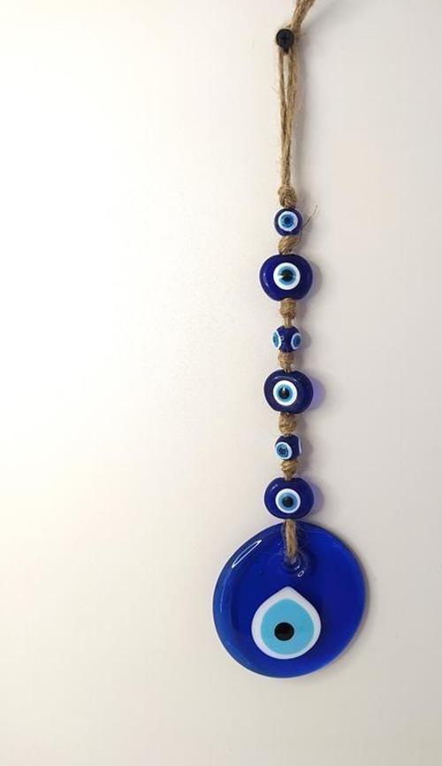 Cam Nazar Kötü Göz Kovucu Hand Made Ağaç Duvar Dekorasyonu Hasır Nazarlık Duvar Ağaç Ev Süsü