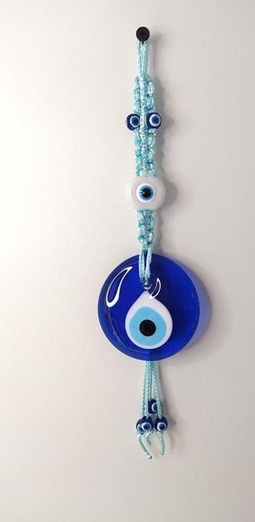 Cam Nazar Kötü Göz Kovucu Hand Made Ağaç Duvar Dekorasyonu Makrome Nazarlık Duvar Ağaç Ev Süsü