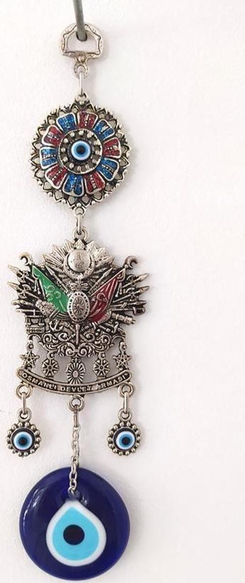 Osmanlı Devlet Arması Nazarlı Zamak Duvar Süsü