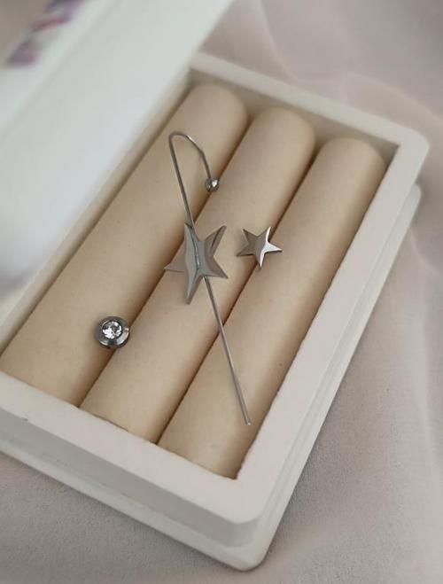 Kıkırdak Küpe Set Kararmaz Çelik 316L Lüks Kadın Küpe 16990   
