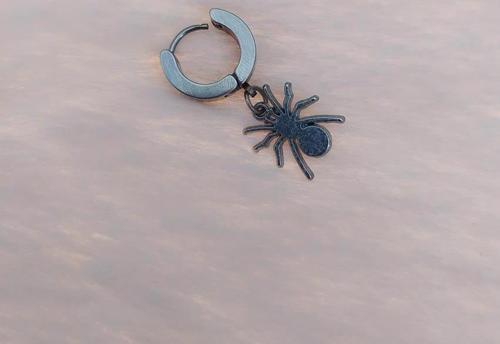 Çelik Klips Sallantılı Bayan Erkek Küpe Stainless steel kararmaz Örümcek Küpe