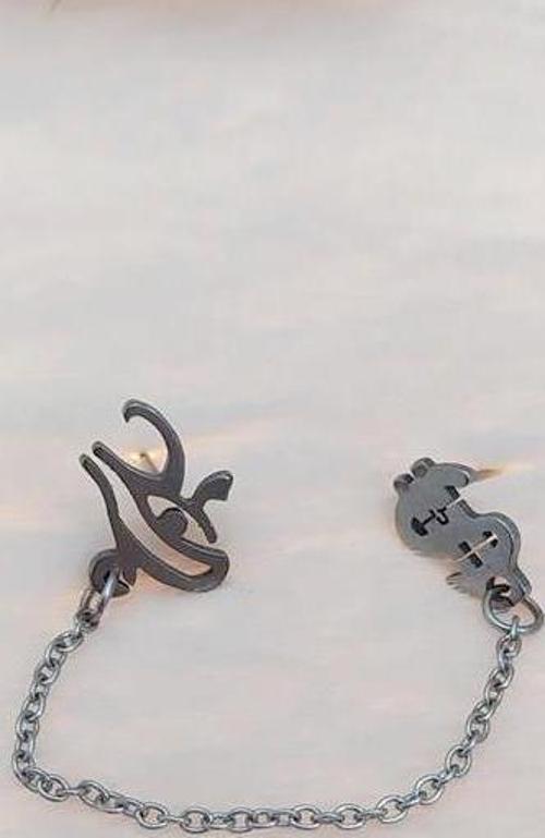 Çelik Klips Sallantılı Bayan Zincirli Küpe Stainless steel kararmaz  Küpe