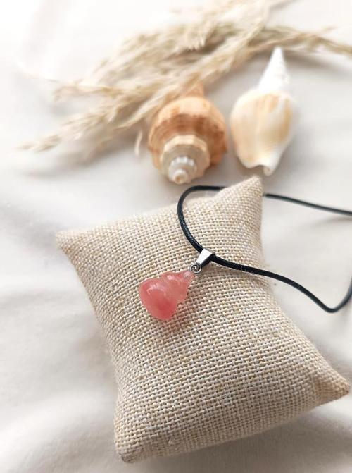 Kolye Gerdanlık Çakra Yoga Reiki Doğal Pembe Kuvars Taşı Kadın 