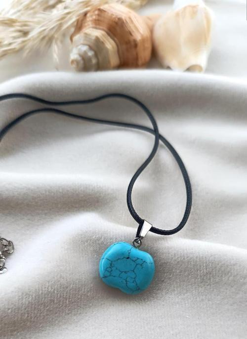 Kolye Gerdanlık Doğal Taş Turkuaz Firuze Çakra Yoga Reiki Kadın  