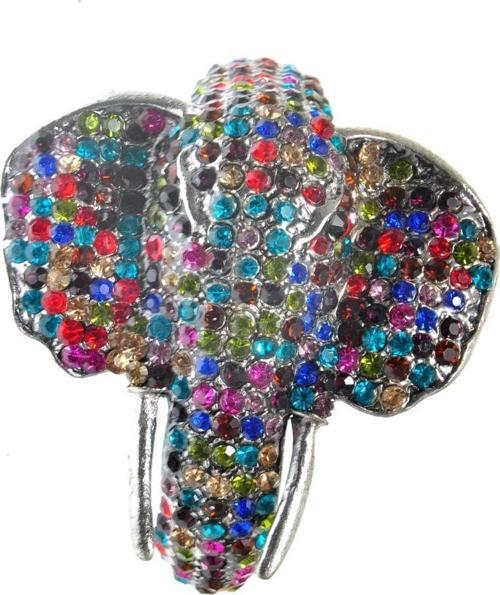 Hdmarketim Otantik Swarovski Taşlı Fil Kelepçe Metal Bileklik 5516