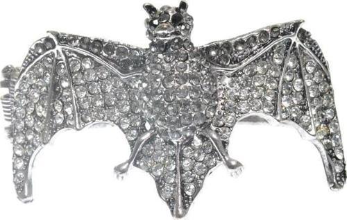 Hdmarketim Otantik Swarovski Taşlı Yarasa Kelepçe Metal Bileklik 5499