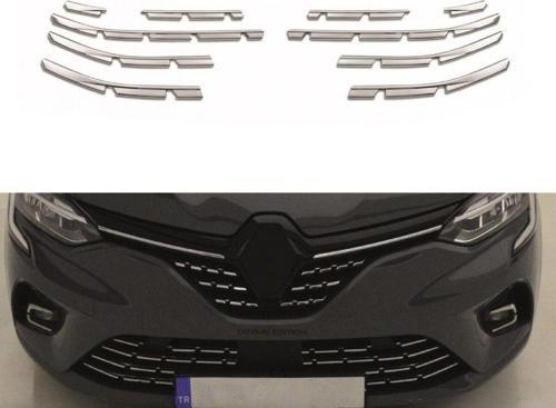 Renault Clıo 5 Krom Ön Tampon Çıtası 10 Parça 2019 Sonrası