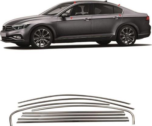 Vw Passat B8.5 Tam Tur Cam Çıtası Krom Set 8 Parça 2019 Sonrası