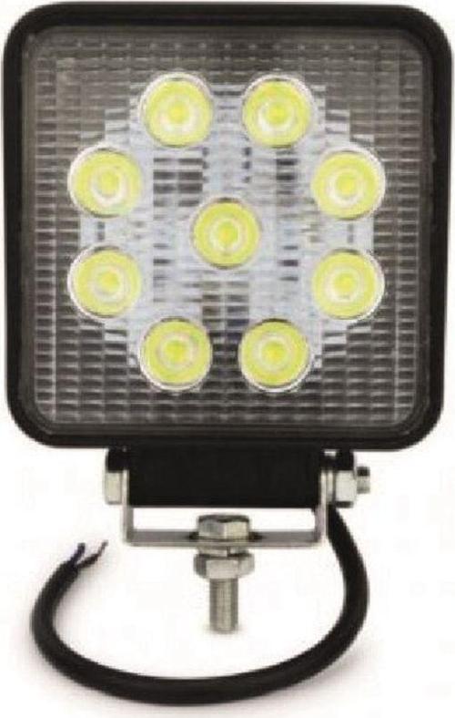 Çalışma Lambası Kare 9 Led 27w Metal 12v 110v
