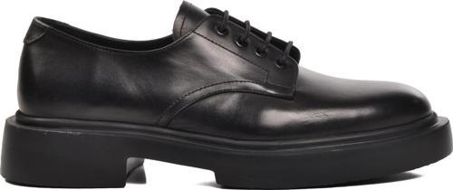 Premium 1085 Siyah Deri Geniş Kalıp Erkek Günlük Ayakkabı