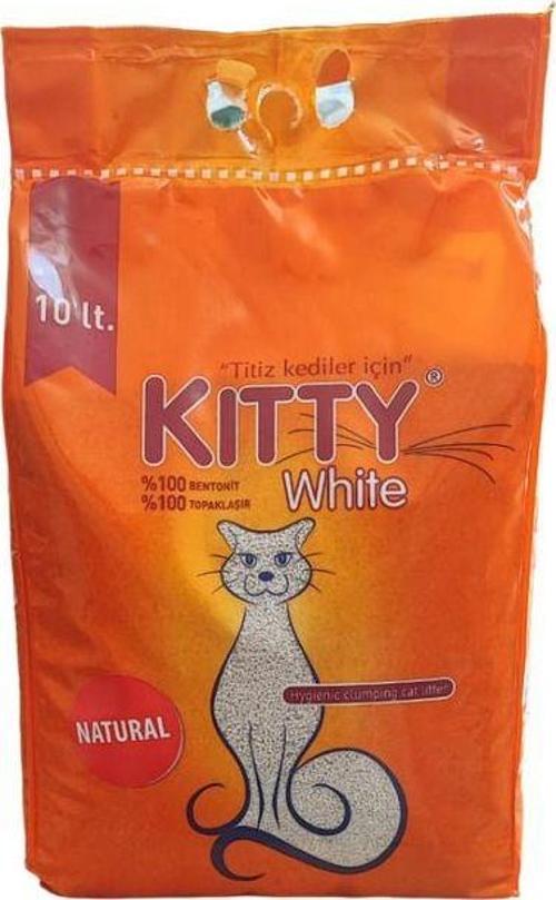Beyaz İnce Taneli Kokusuz Bentonit Kedi Kumu 10 Lt