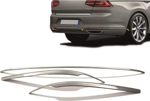 Vw Passat B8 Arka Tampon Alt Çıta Krom Set 3 Parça 2015-2019