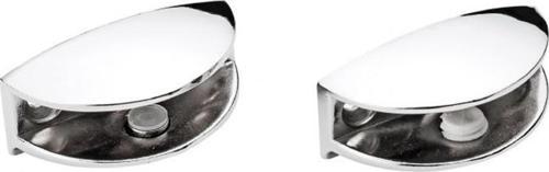 OVAL CAM ETEJERİ METAL VİDALI KROM