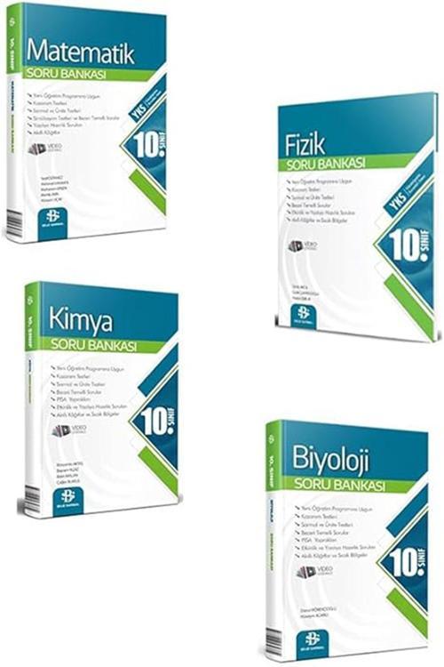 2025 Bilgi Sarmal 10. Sınıf Matematik Fizik Kimya Biyoloji Soru Bankası Seti (4 Kitap)