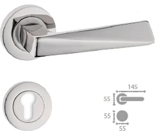 PİRAMİT NİKEL SATEN ROZETLİ YALE KAPI KOLU