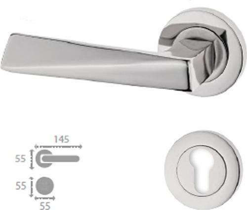 PİRAMİT ROZETLİ NİKEL SATEN YALE KAPI KOLU SOL
