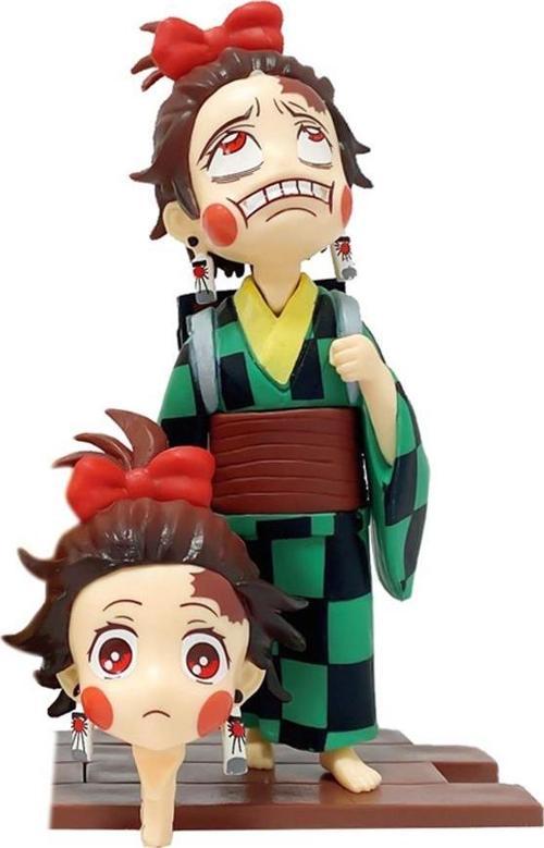 Anime Demon Slayer Tanjiro Değişim Kafa Eylem Karakter Figür Oyuncak Biblo 13 cm