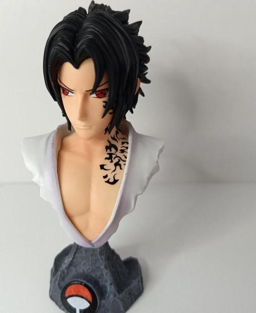 Anime Naruto Sasuke Uchiha Büst Eylem Karakter Figür Oyuncak Biblo 14 cm