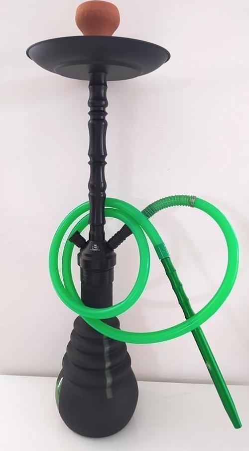 Büyük Boy Kalın Cam Çelik İthal Kilitli Nargile Takımı 9172