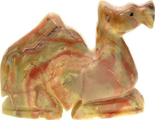 Doğal Gerçek Yeşil Onix Taşı El İşi Oyma Bereket Devesi Biblo obje