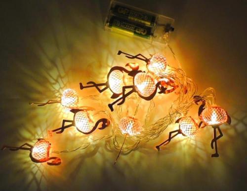 Hdmarketim Pembe Flamingo 10'lu Dekoratif LED Lamba (2 Metre)