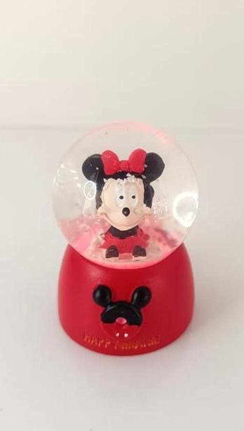 Kar Küresi Mini Mouse Işıklı Kar Küresi Ev Ofis Dekor Biblo Obje    