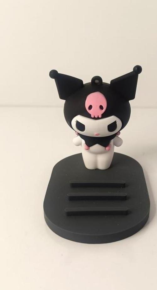 Telefon Tutucu Sanrio Kuromi Silikon Telefon Standı Karakter Figür Oyuncak 