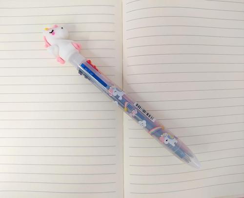 Unicorn Tek Boynuzlu At 6 Renk Tükenmez Renkli Kalem Kırtasiye Okul Gereçleri 