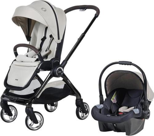 Noax Koldan Çift Yönlü Travel Sistem Bebek Arabası Bej Tek Ebat